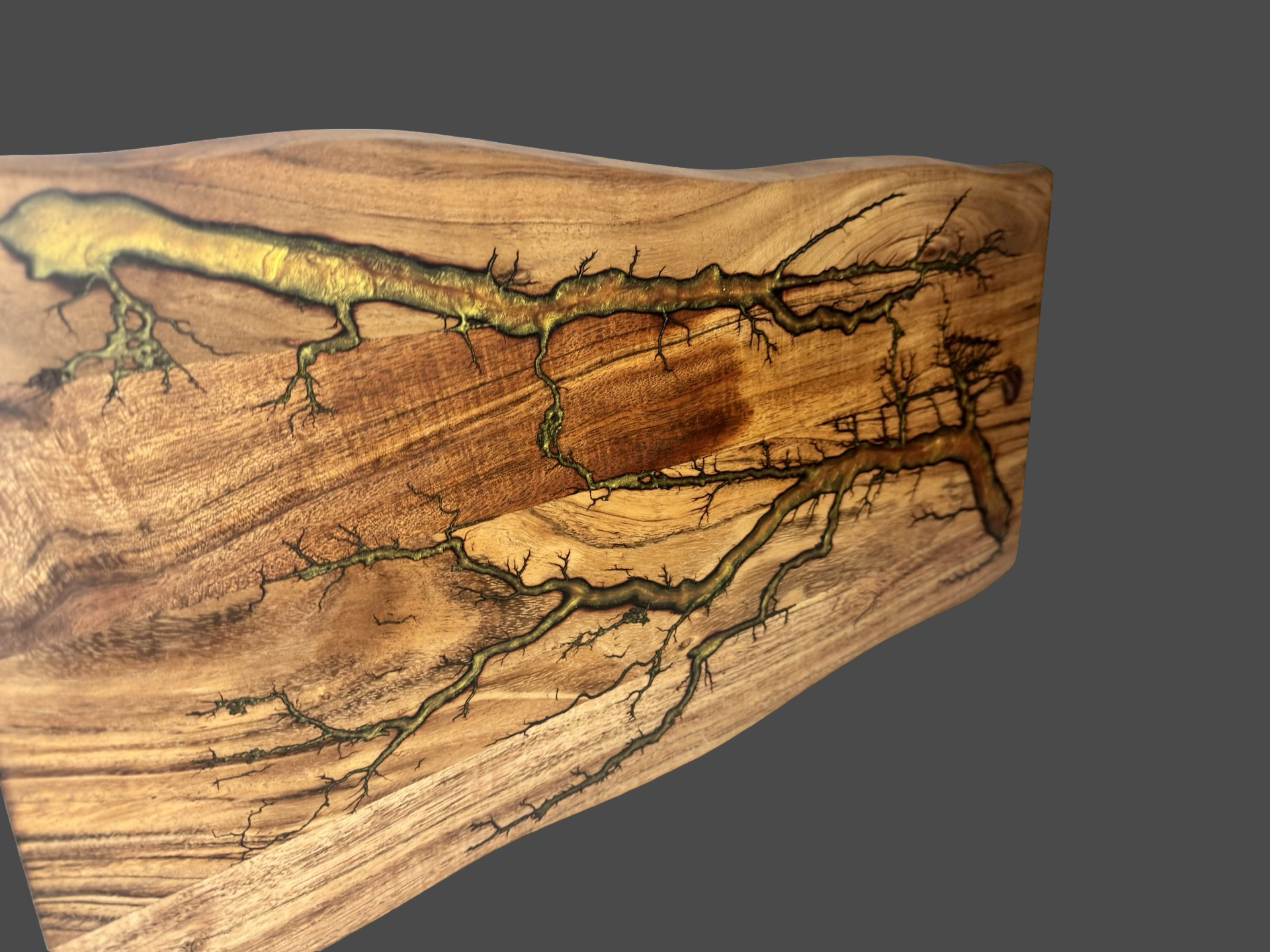 Live edge resin charcuterie board handcrafted by Fractal Flow Designs in Bairnsdale, Victoria – Australian-made timber grazing platter, artisan gift, ships australia