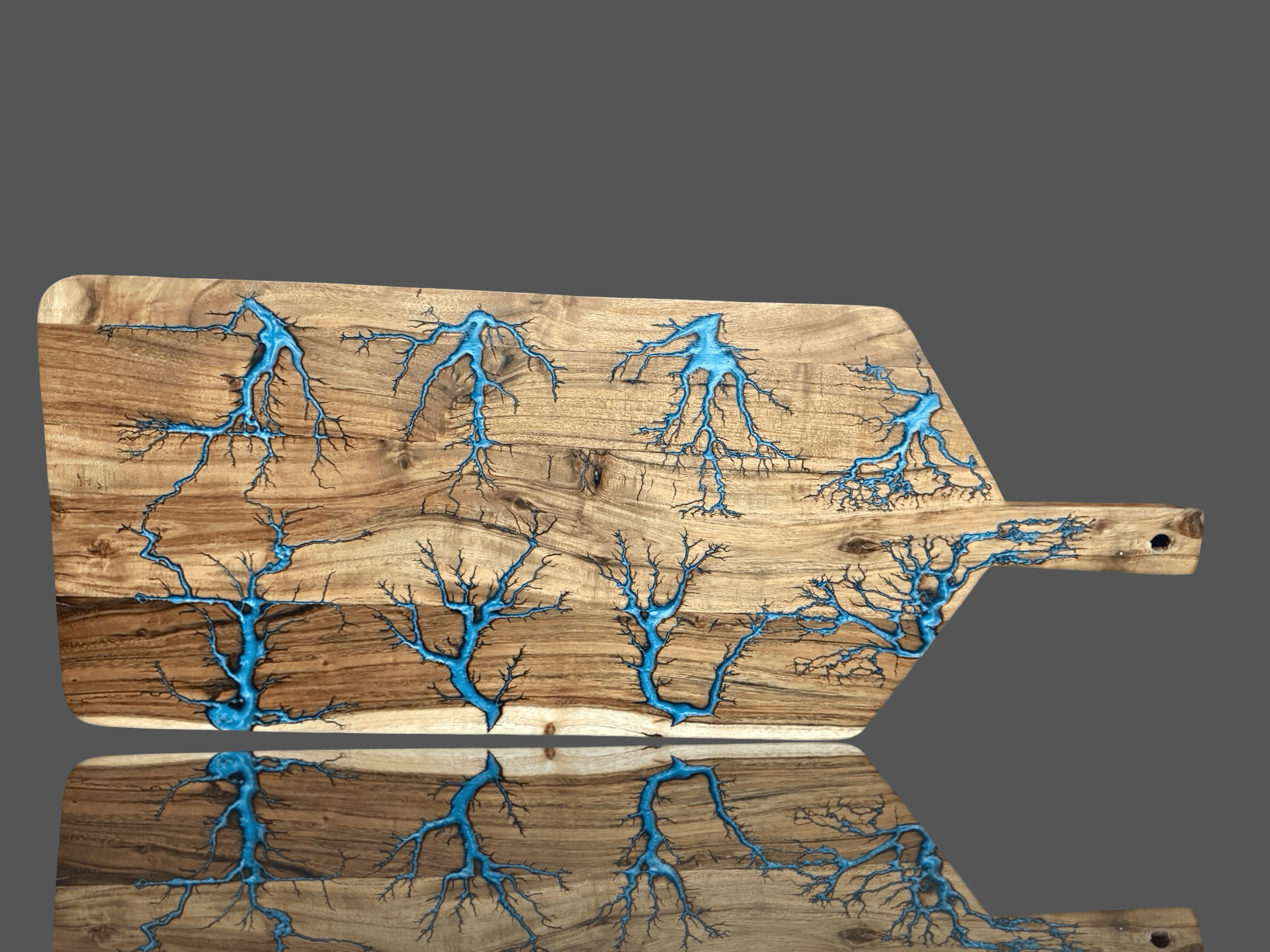 Statement large grazing paddle with resin art – premium handcrafted Australian timber board by Fractal Flow Designs, perfect for cheese, charcuterie, anniversaries, and corporate gift occasions.