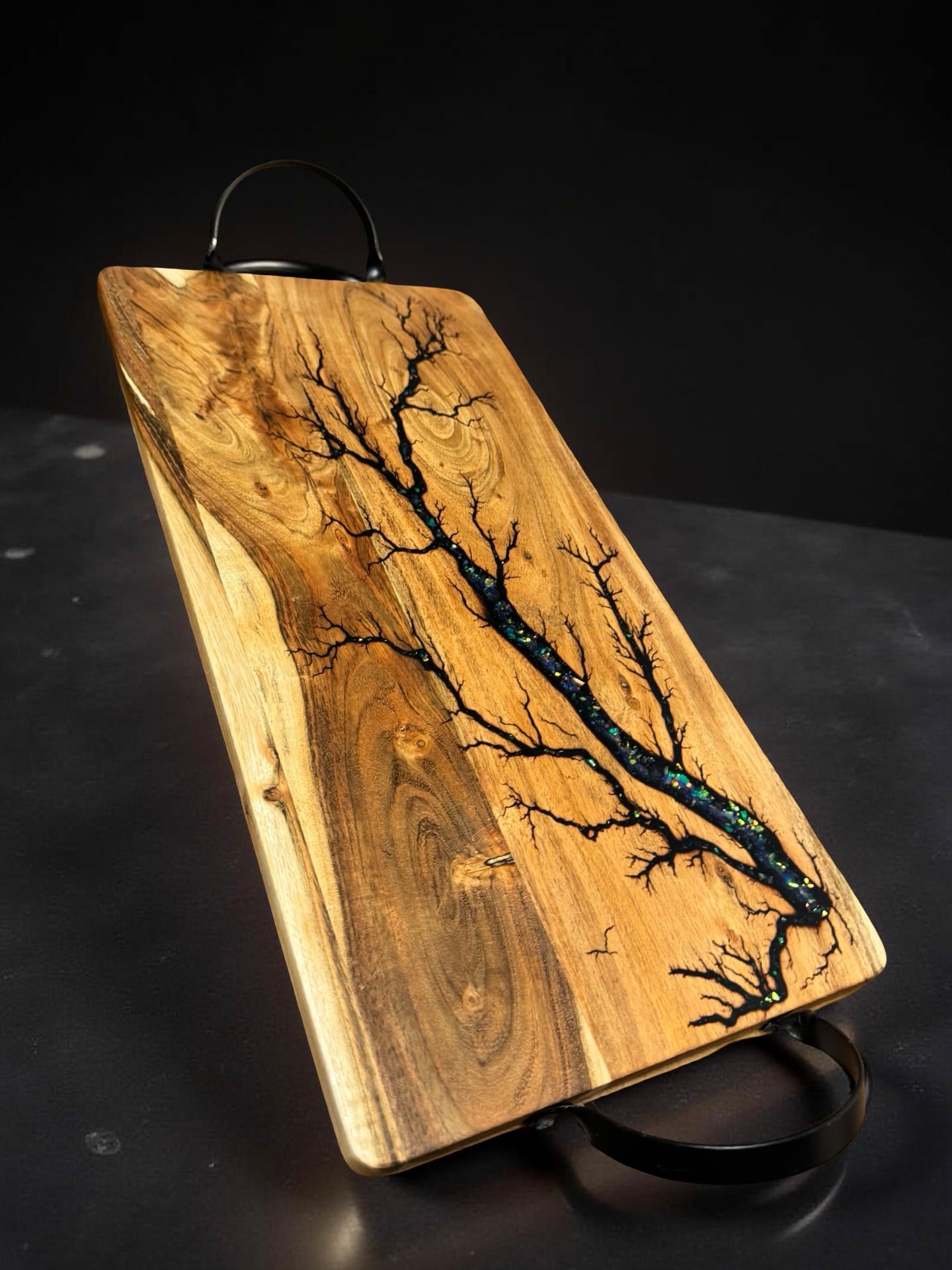 Timber and resin serving board premium handcrafted resin boards Australia