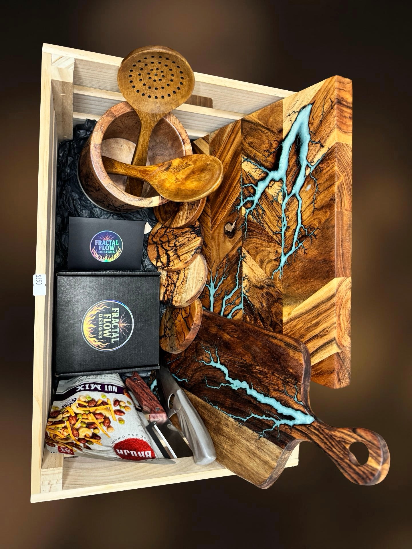 Resin board wedding gift hamper handcrafted in Victoria Australia