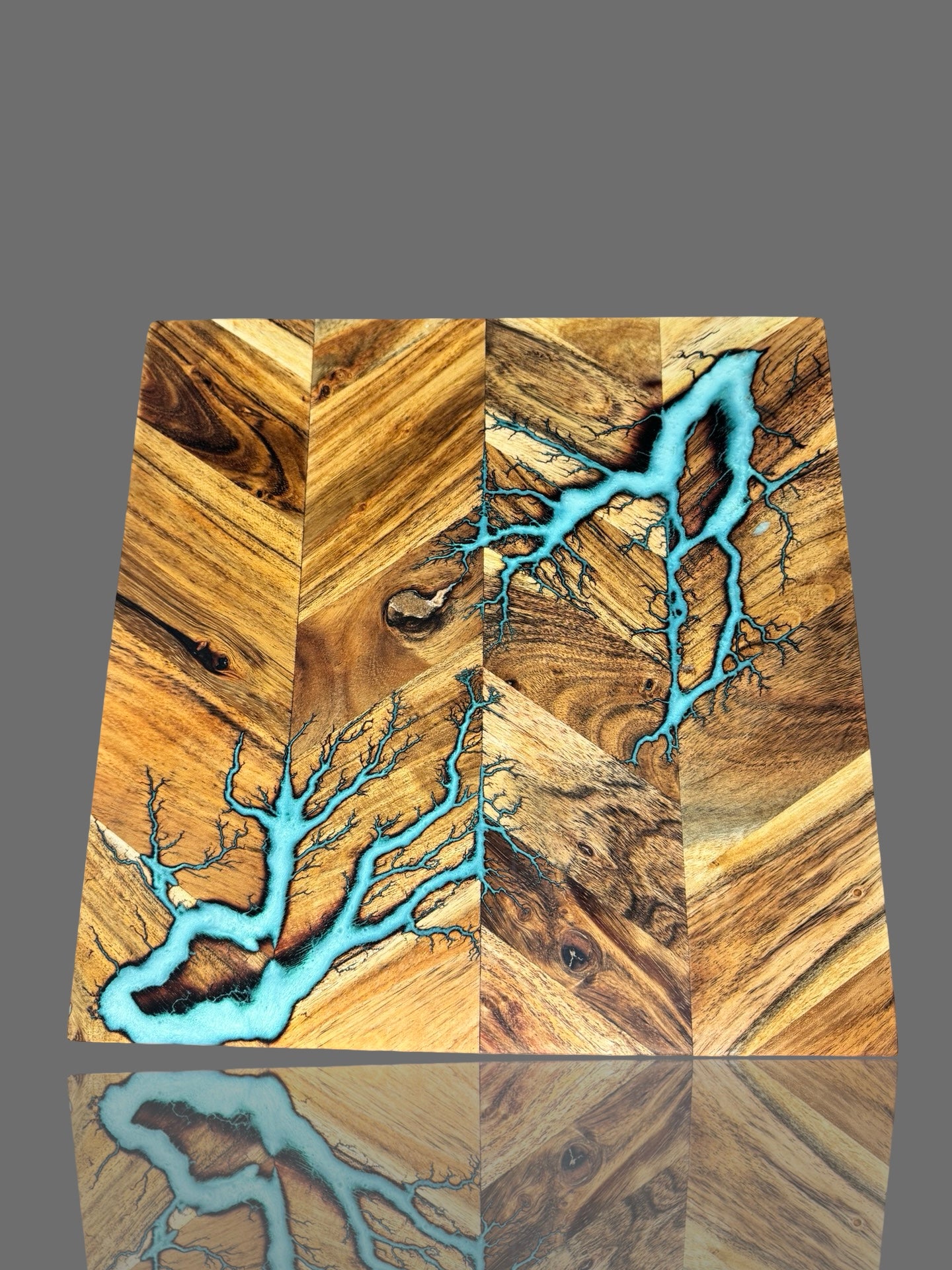 Handcrafted resin chopping board made in Australia by Fractal Flow Designs - Premium Australian kitchenware combining natural timber and resin artistry