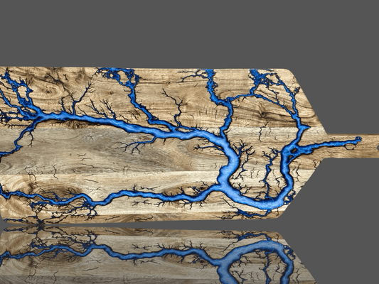 Statement large resin grazing paddle board – premium Australian resin board handmade by Fractal Flow Designs, perfect for entertaining and gifting.