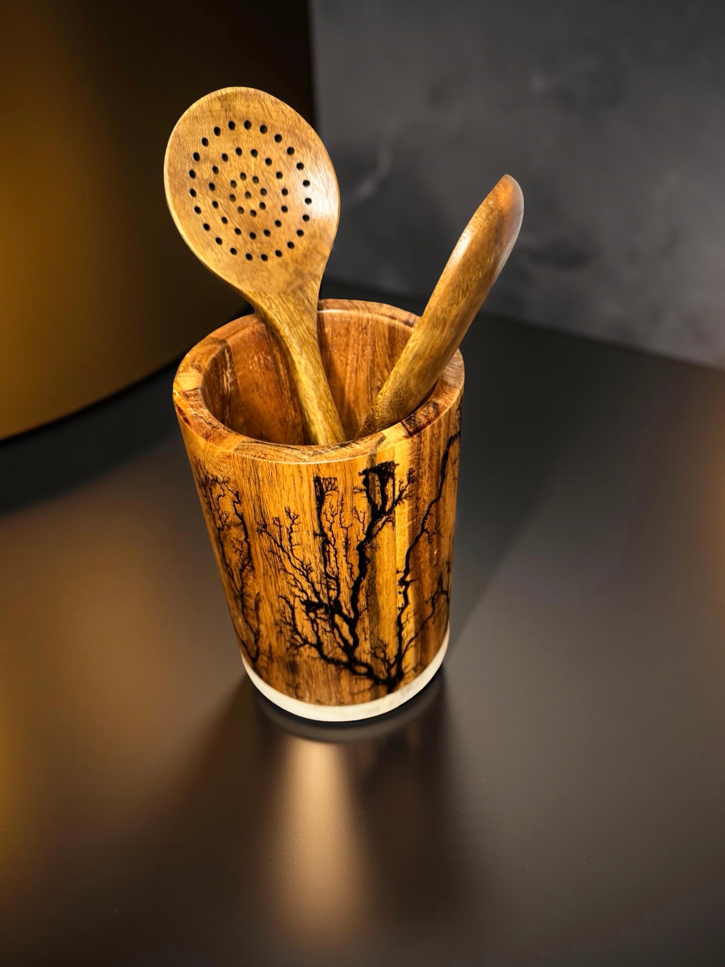 Premium timber cooking utensils set handmade by Fractal Flow Designs Australia