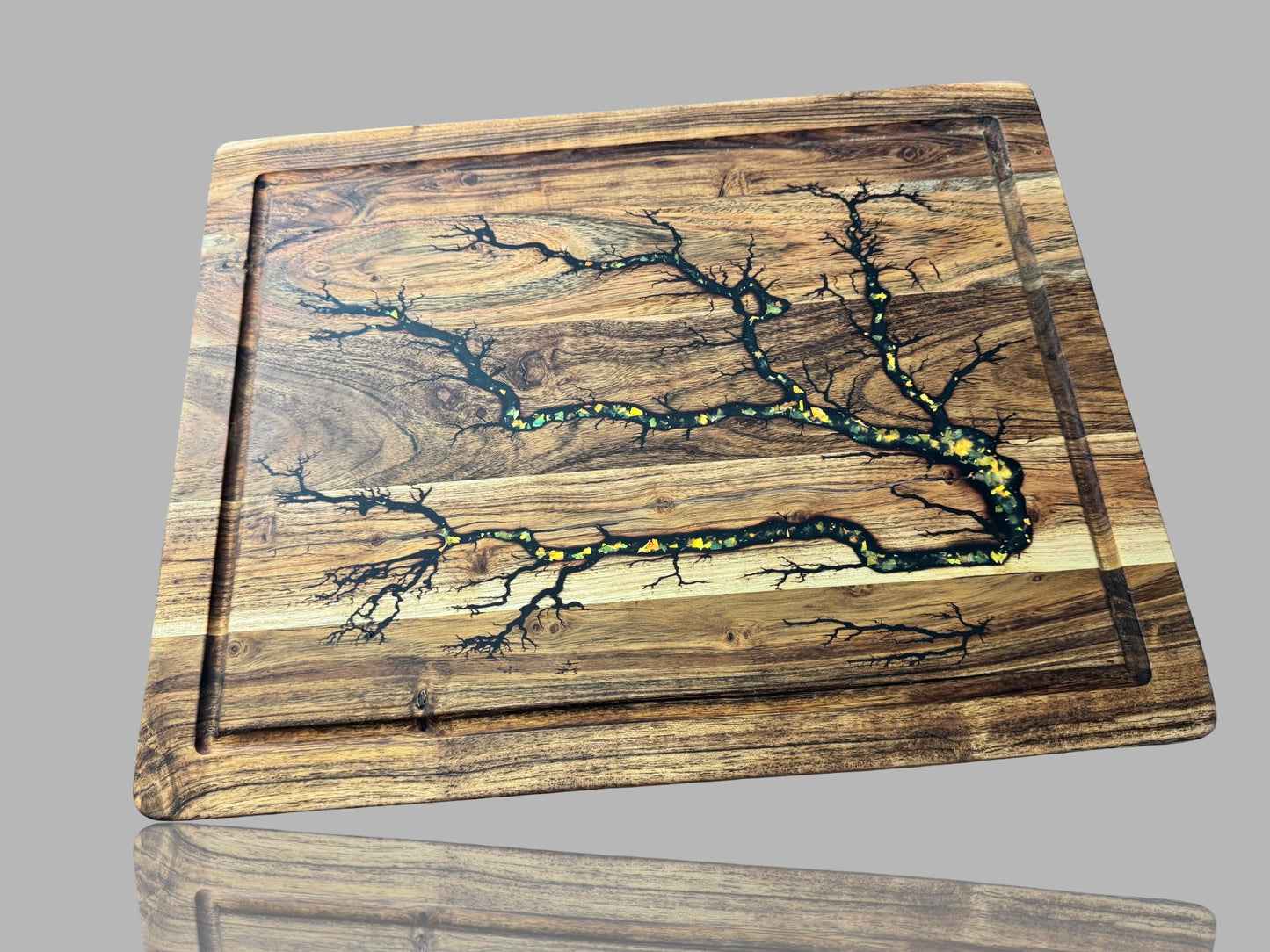 Handcrafted resin chopping board made in Australia by Fractal Flow Designs — durable, food-safe, and perfect for kitchen prep or display