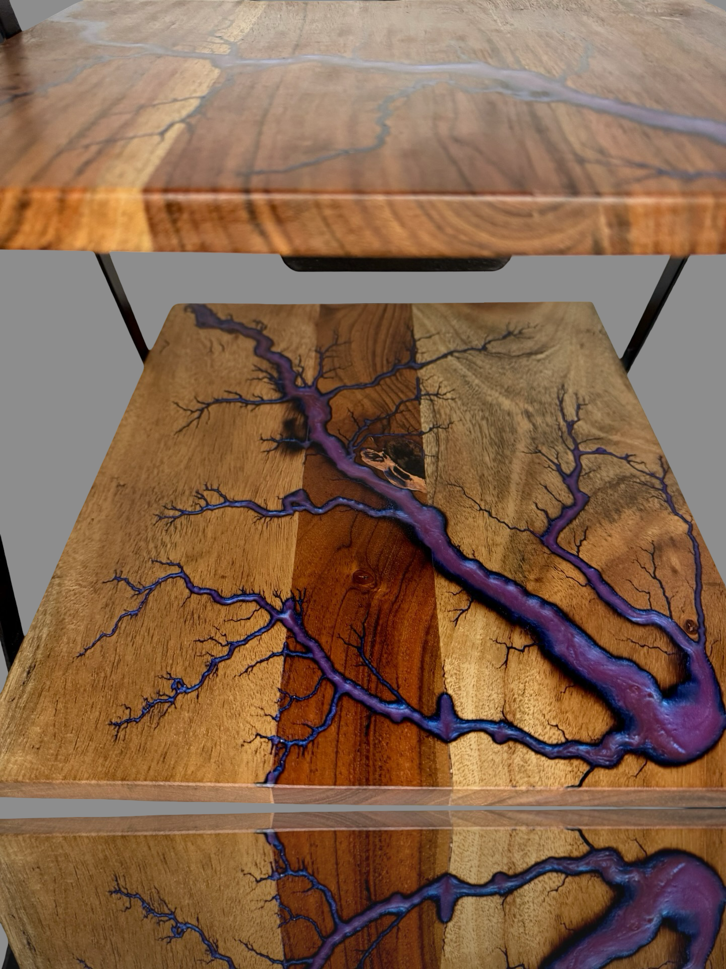 Fractal Flow Designs premium resin timber cake stand – artisan dessert display, handmade in Australia, gift-worthy centerpiece for parties and celebrations