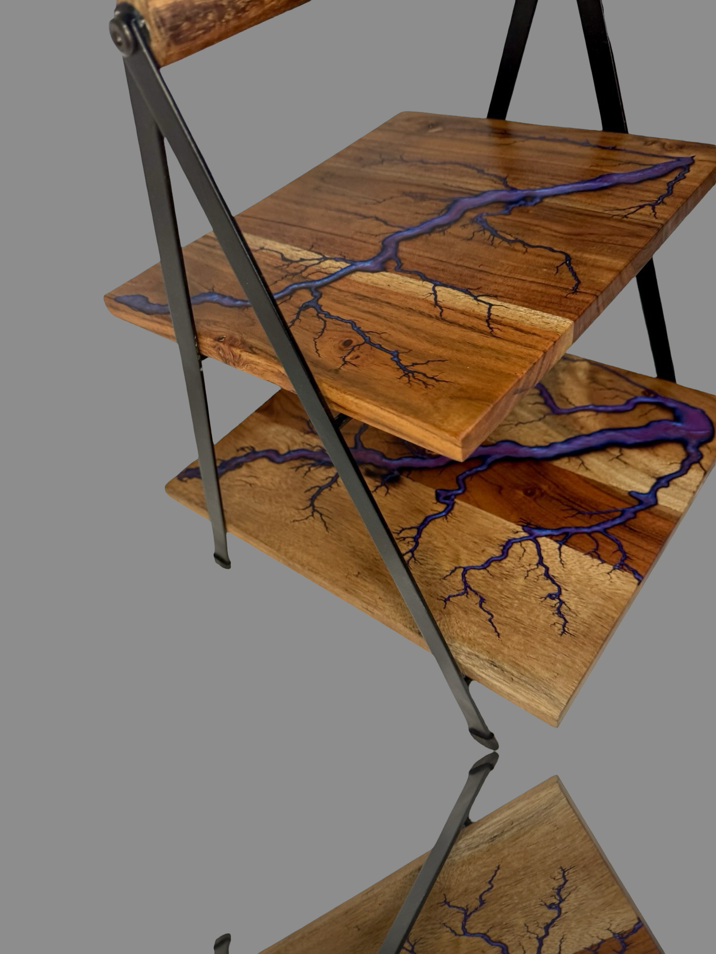Fractal Flow Designs premium resin cake stand – Australian timber serving and display stand, elegant centerpiece for weddings, anniversaries, and parties