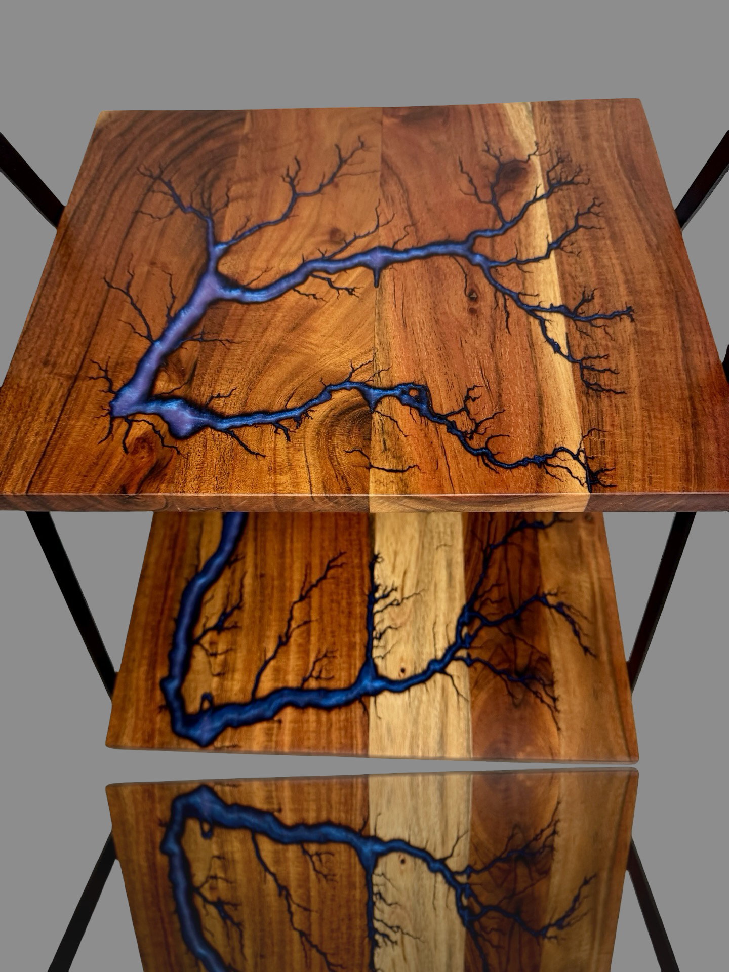 Fractal Flow Designs resin cake stand – artisan wooden dessert display stand, handmade in Bairnsdale, Victoria, ships Australia-wide, premium kitchen décor piece.