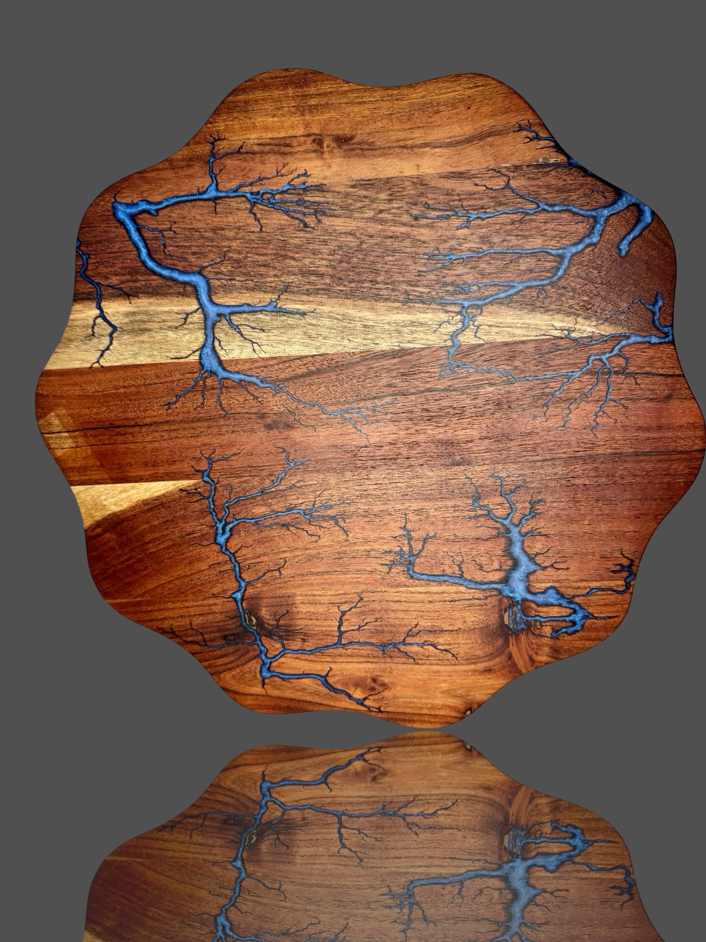 Handmade wave resin serving board by Fractal Flow Designs, blending sustainable Australian timber with vibrant resin art. Ideal for entertaining, weddings, anniversaries, and housewarming gifts across Australia.