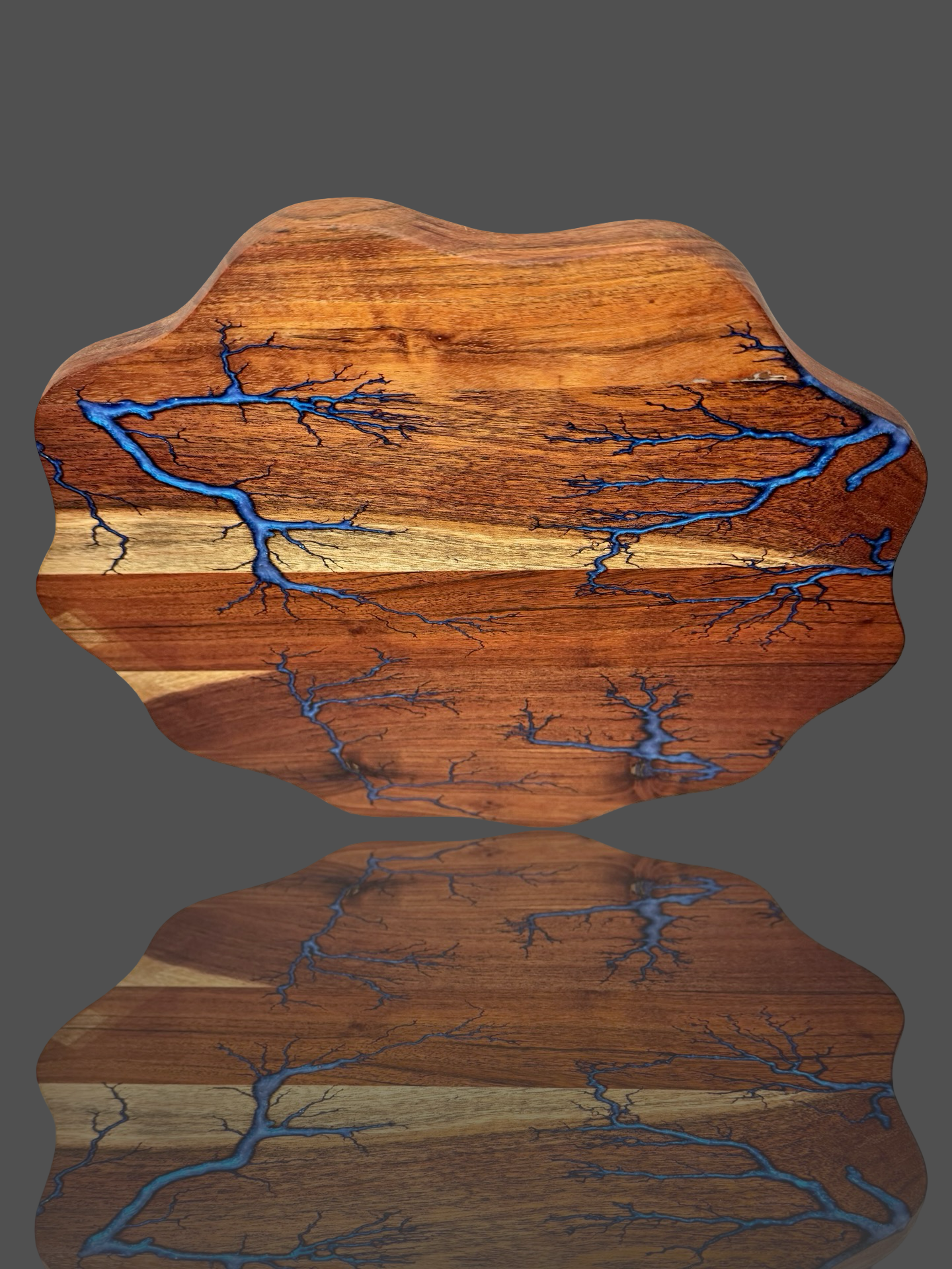 Australian-made resin wave board handcrafted in Bairnsdale, Victoria by Fractal Flow Designs. Premium hardwood serving platter with bold resin ocean art, perfect for cheese, charcuterie, grazing, and luxury gifting.