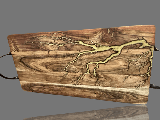 Unique handcrafted resin serving board, Bairnsdale Victoria. Fractal Flow Designs blends Australian hardwood with resin art for a premium cheese board, charcuterie platter, or grazing board. Luxury Australian-made gift for every occasion.